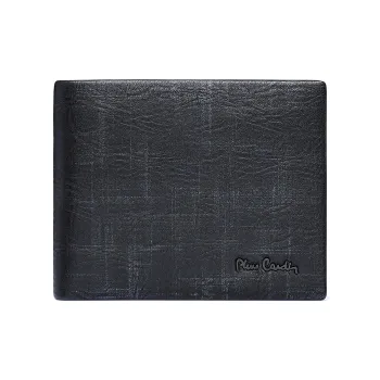 PIERRE CARDIN Top Grain Cow Leather Wallet Men's Black