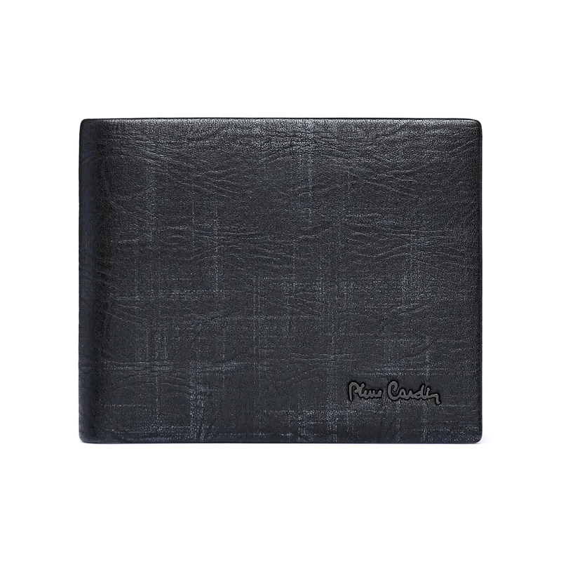PIERRE CARDIN Top Grain Cow Leather Wallet Men's Black-0