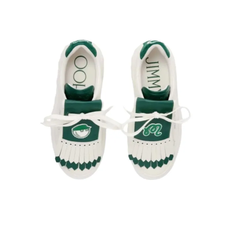 Malbon Golf x Jimmy Choo Diamond Low Top Casual Shoes Women's Green-4