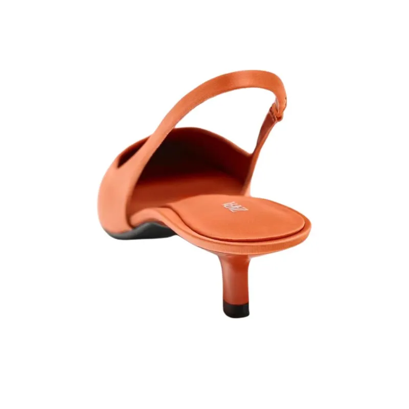 ZARA Slim Heel High Heels 5cm Women's Orange-4