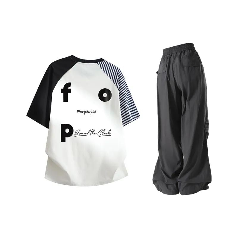FAX FOR FMACM T Shirt Unisex Black White Stripes-5
