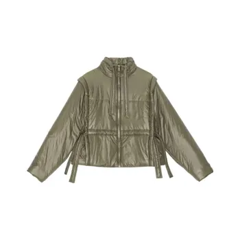 GANNI Shiny Quilt Vest Jacket 'Kalamata'