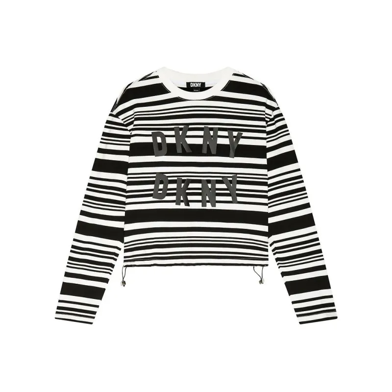 DKNY SS24 Sweatshirt Women's White Stripes-0