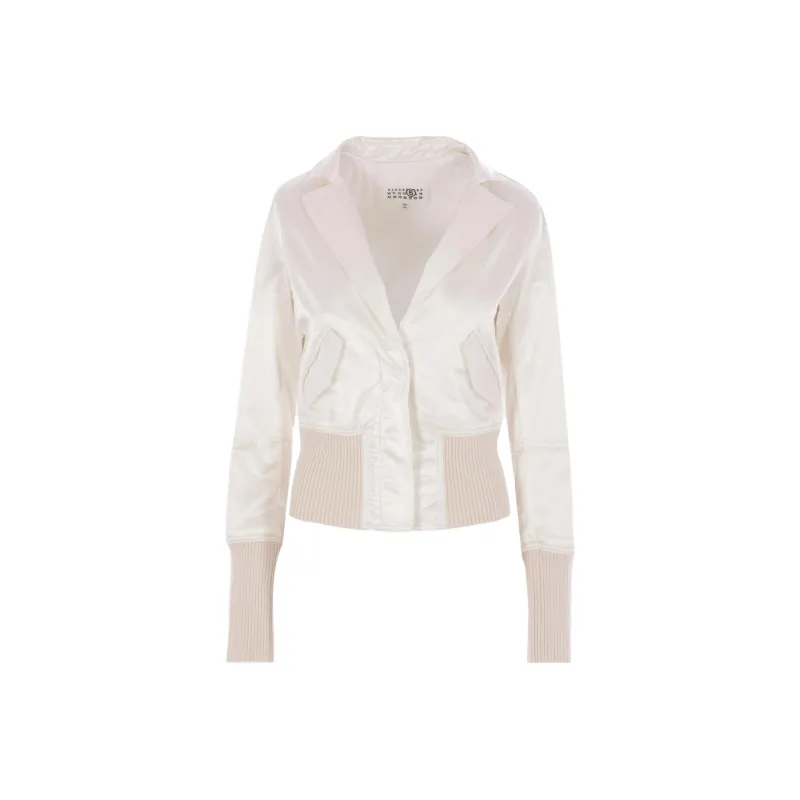 MM6 Maison Margiela Satin finish Bomber Jacket-0