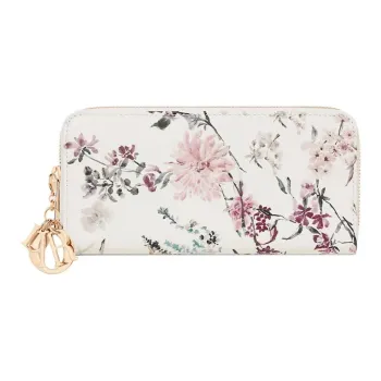 DIOR Lady Dior Lambskin Wallet Women's Multicolor
