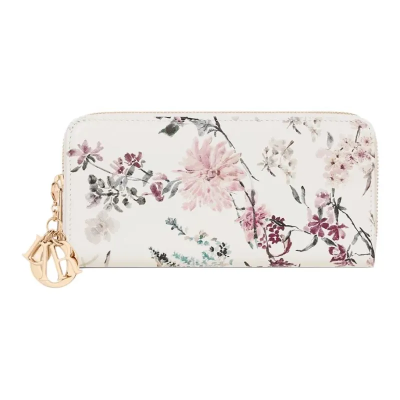 DIOR Lady Dior Lambskin Wallet Women's Multicolor-0