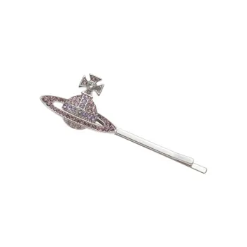 Vivienne Westwood Brass, Gemstone, Platinum Hair Clips Women's Silver