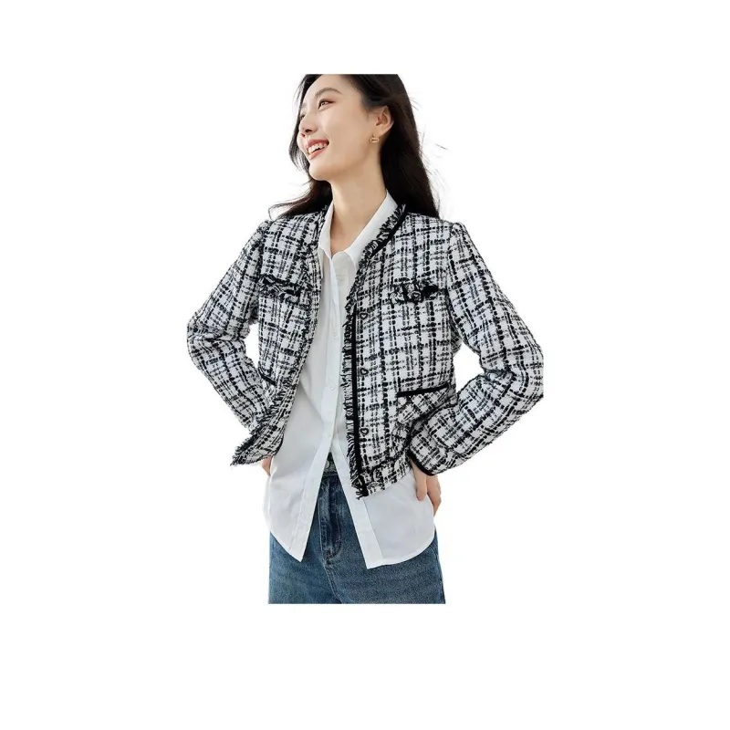 VIMLY Jackets Women's Black/White-0