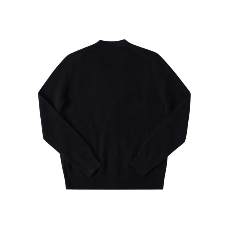 Acne Studios Wool Face Patch V Neck Cardigan Sweater-1