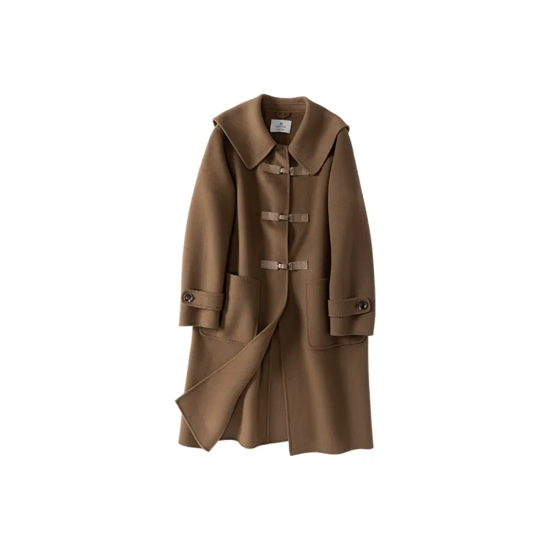 XIANGYING Coats Women's Camel-0