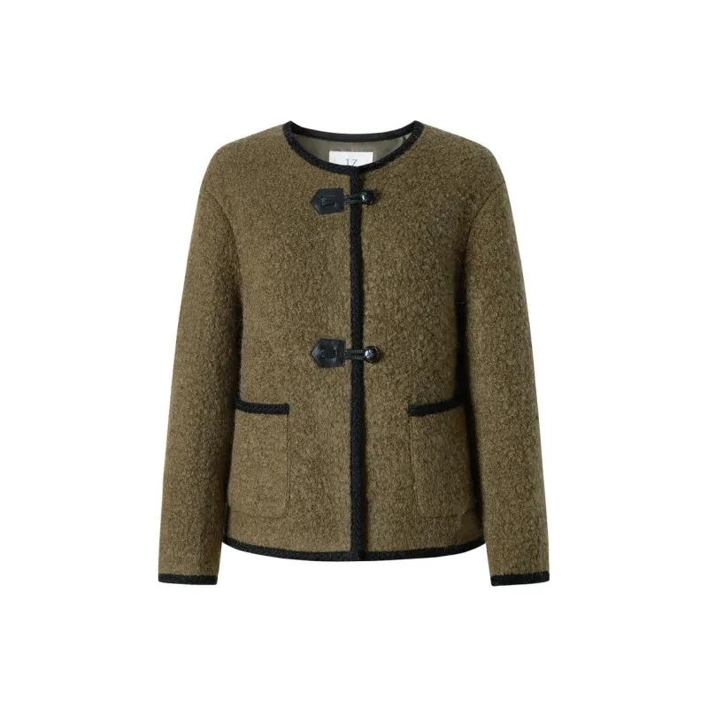 JZ. ANNAKRO Coats Women's Army Green-0