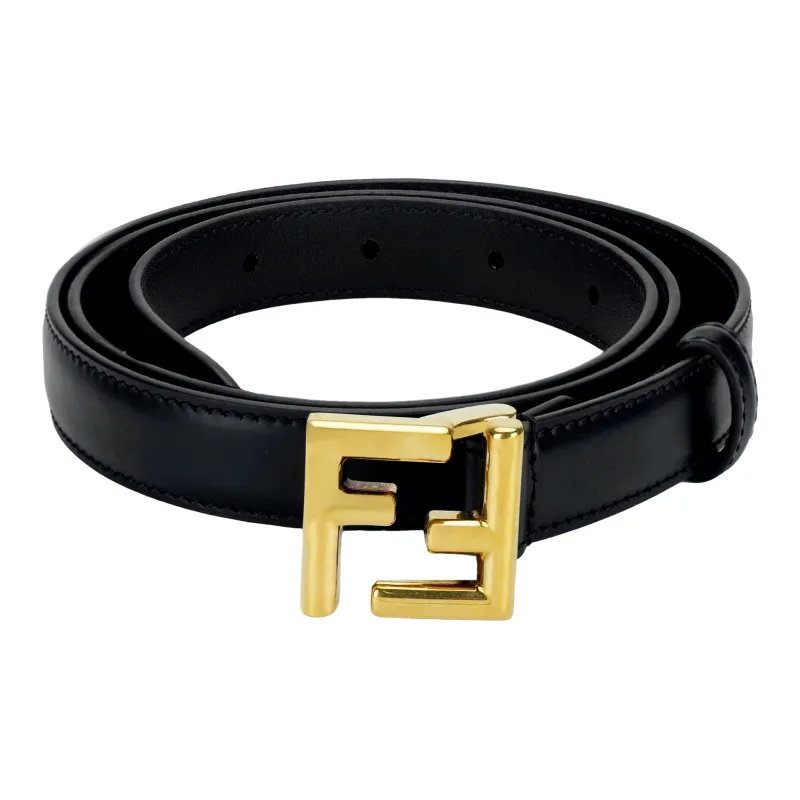 FENDI By Marc Jacobs Ff Belt Black Leather Belt-1