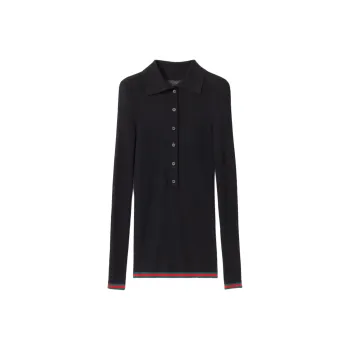 GUCCI SS25 Polo Shirt Women's Black