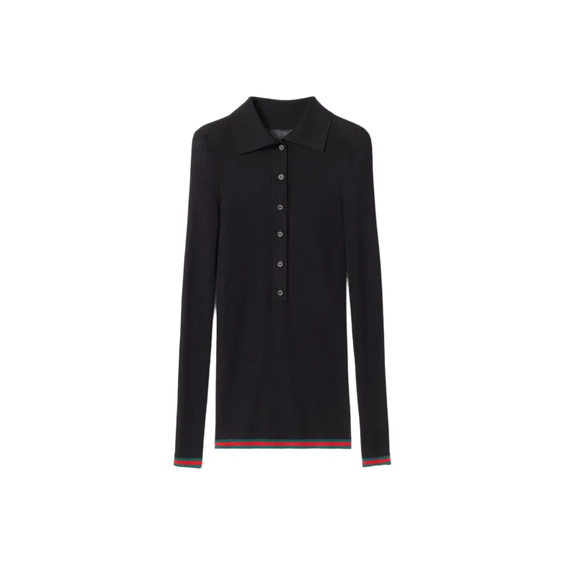 GUCCI SS25 Polo Shirt Women's Black-0