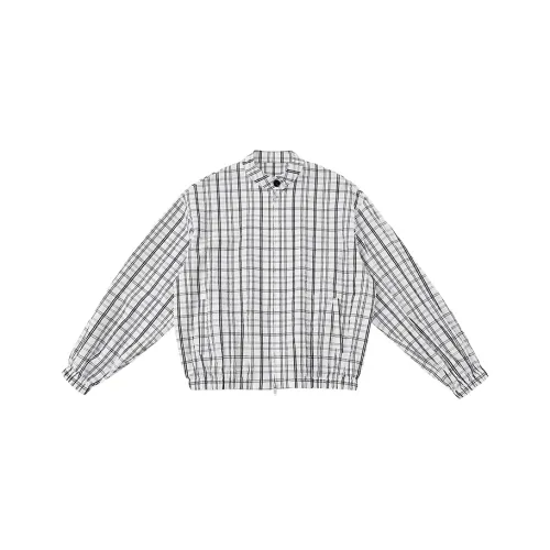 SINBOS 아이보리 화이트 체크 여성 자켓