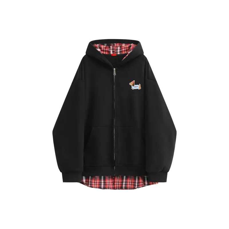 MIIOW Trend Party Series Sweatshirt Unisex Flower Gray & Red-5
