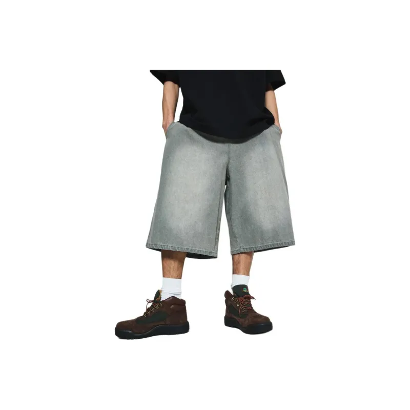 FREAK'S STORE Denim Shorts Men's Charcoal Gray-0