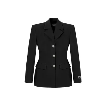 VERSACE Grain De Poudre Button Up Blazer