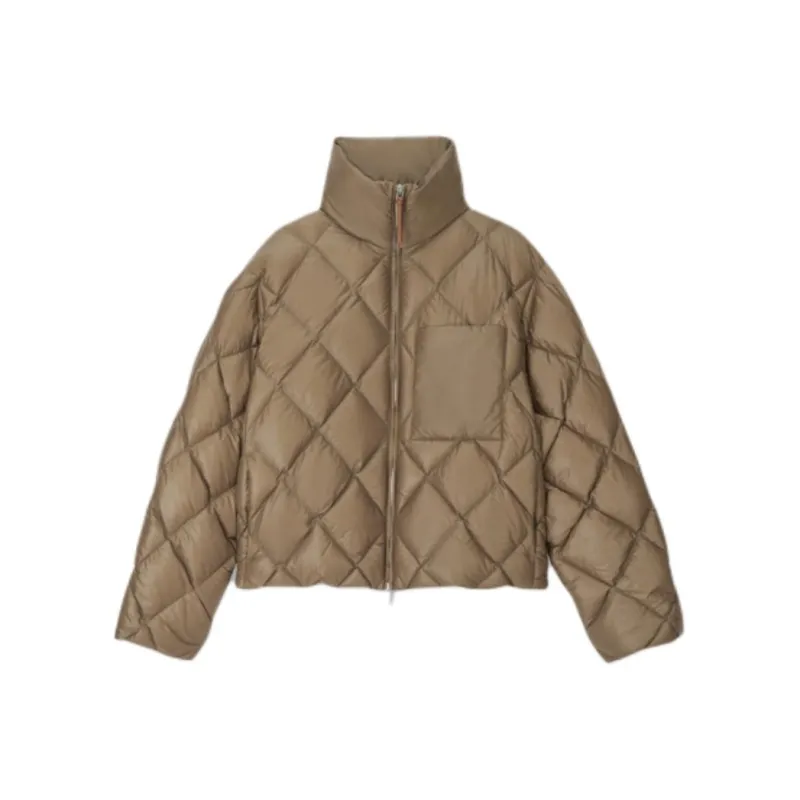 JIL SANDER Quilted Funnel Neck Down Jacket-0