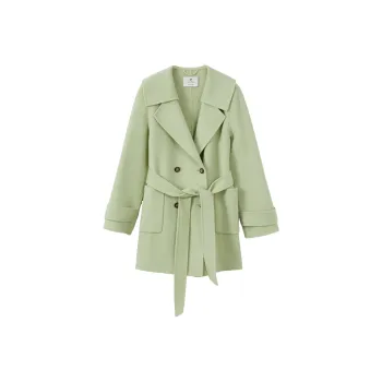 XIANGYING Coats Women's Fruit Green
