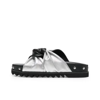 Lost In Echo Slide Slippers Women's Black Silver Multicolor