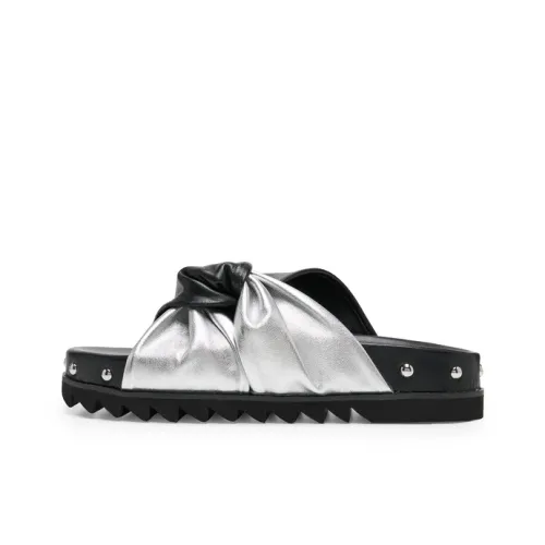 Join Our Newsletter Slide Slippers Women's Black Silver Multicolor