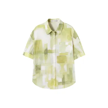 DIALOGUE Shirt Women's Light Yellow Green