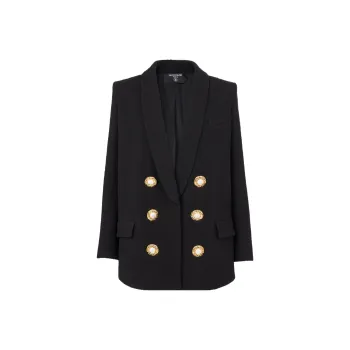BALMAIN Button Embellished Crepe Jacket