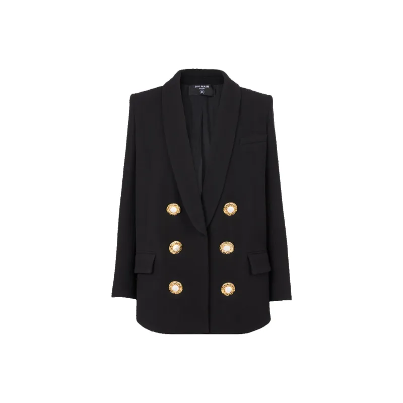 BALMAIN Button Embellished Crepe Jacket-0