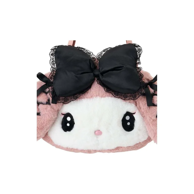 Sanrio My Melody Collaboration Plush Shoulder Bag Women's Pink-3