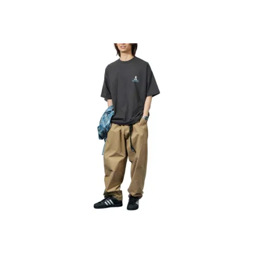 Peanuts X FREAK'S STORE T Shirts Unisex Charcoal Gray