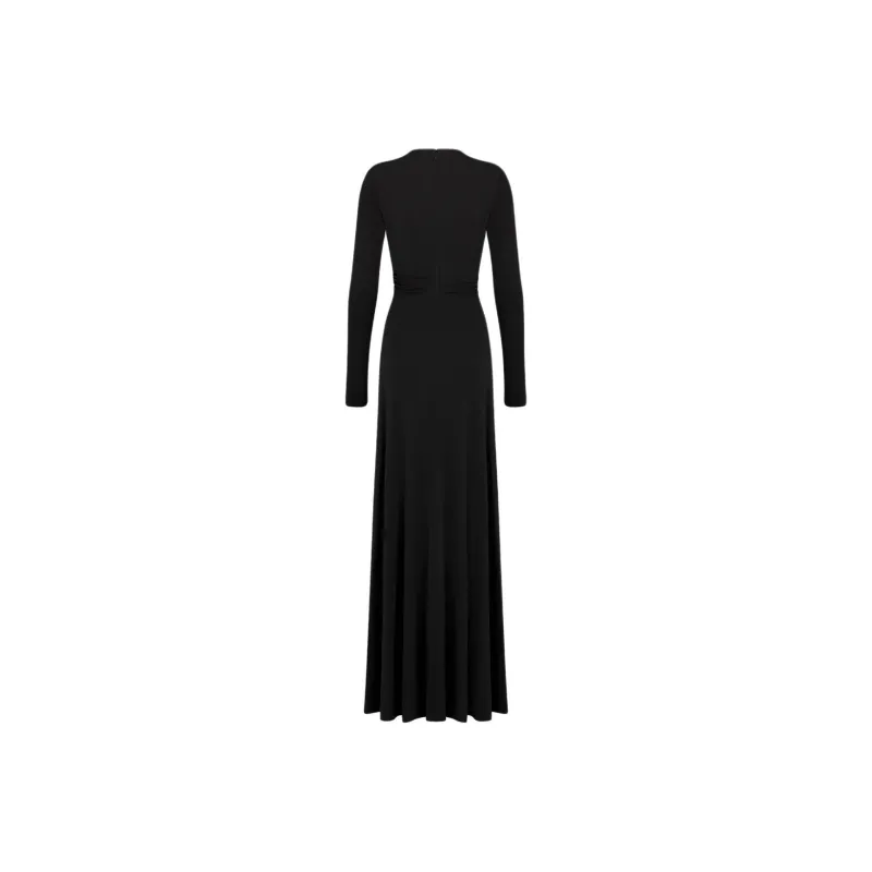DIOR Long Sleeved Dress Women's Black-1
