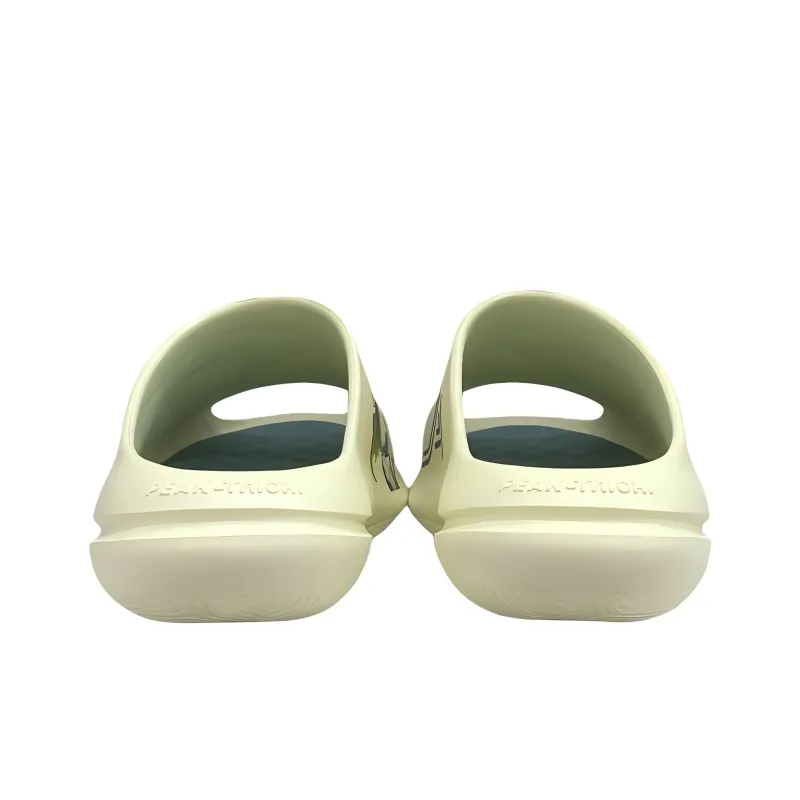 PEAK Very Small Fat Drag Slip Resistant Odor Resistant Abrasion Resistant Slide Slippers Men's Light Yellow Grass Green-3