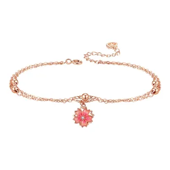 Fu Ru Ji 925 Sterling Silver Anklets Women's