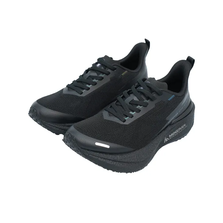 MINEPAIR Slip Resistant Abrasion Resistant Shock Absorbers Low Top Casual Running Shoes Unisex Phantom Black-3