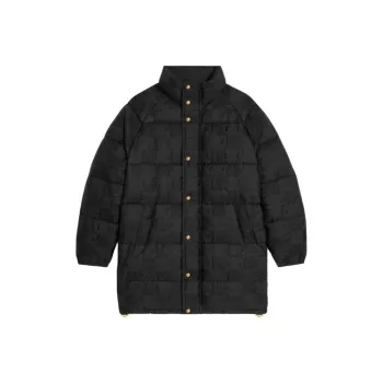 CELINE Long Triomphe Down Jacket In Lightweight Nylon