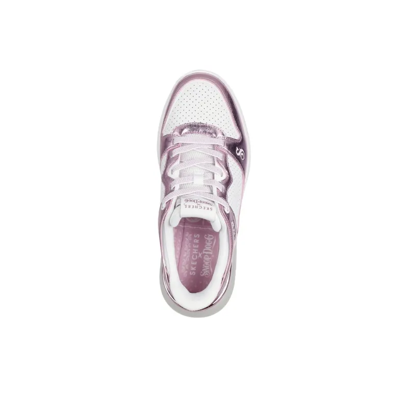 SNOOP DOGG x Skechers Sizzle Low Top Casual Shoes Women's White Pink-4