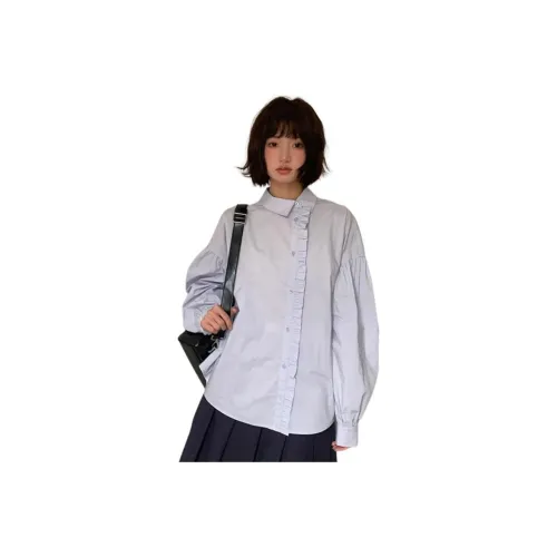HUOLIDEDITU Shirt Women's Blue Purple