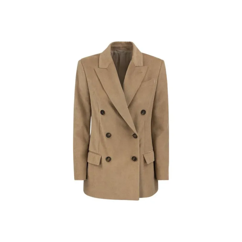 Brunello Cucinelli Double Breasted Long Sleeved Blazer-0