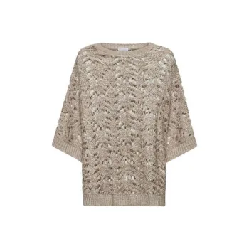 Brunello Cucinelli Openwork Knitted Crewneck Jumper