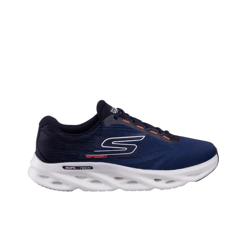 Skechers GO RUN Swirl Tech Speed Low Top Running Shoes Men's Blue-1