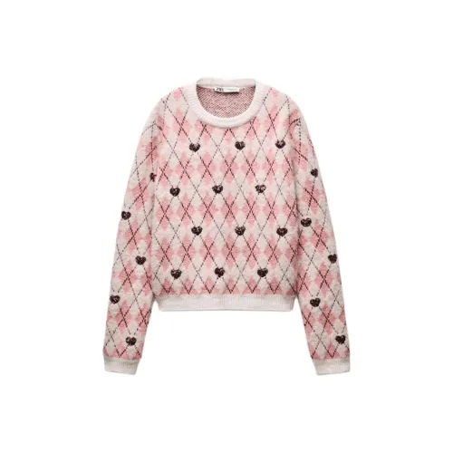 ZARA Valentine's Day Collection Knitwear Women's Pink