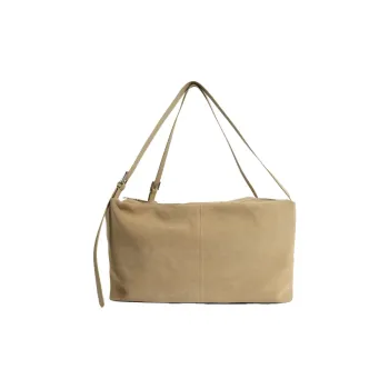 Bullrun Matte Cow Leather Shoulder Bag Women's Apricot/Coffee