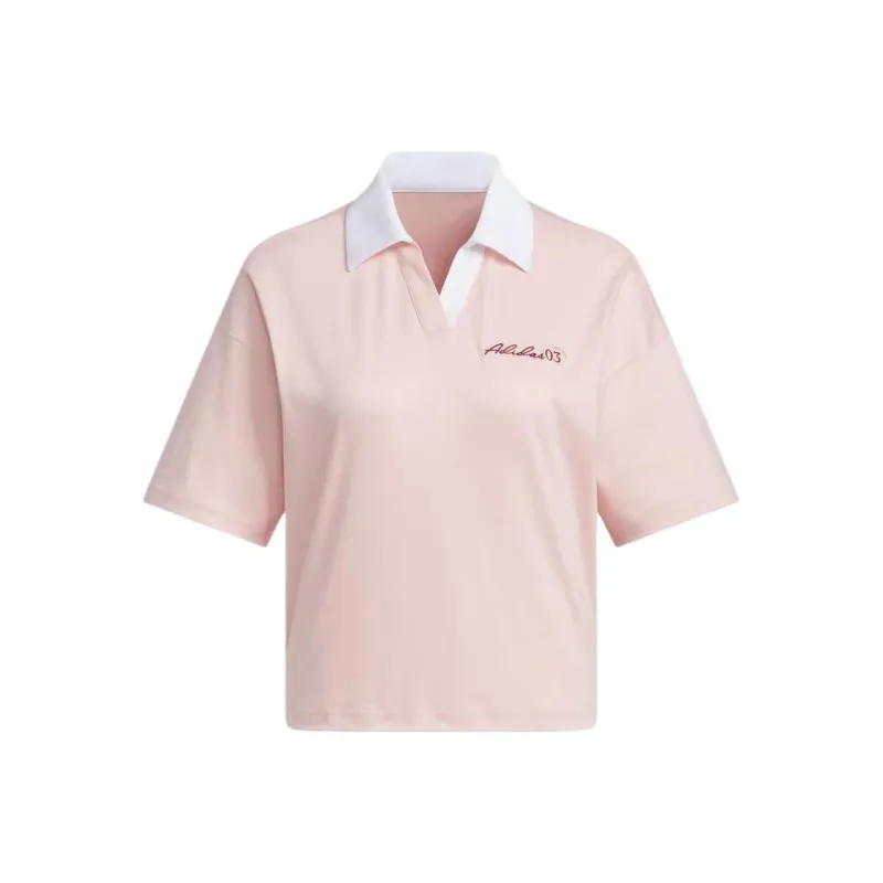 Adidas VERBIAGE Polo Shirt Women's Light Pink-0