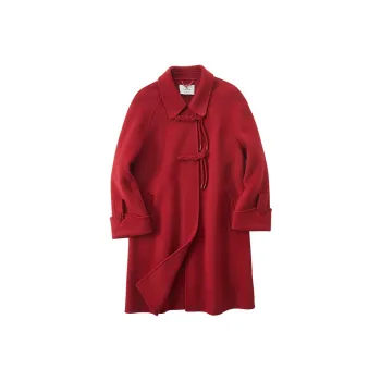 XIANGYING Coats Women's Red