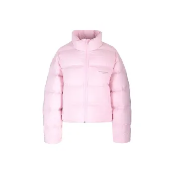 Alexander Wang Logo Printed Zip Up Puffer Jacket