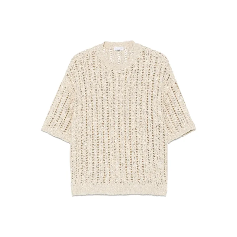 Brunello Cucinelli Sequin embellished T shirt-0