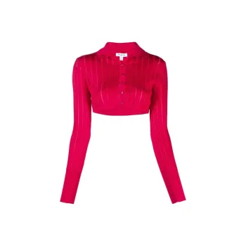 Alaia Ribbed knit Cropped Cardigan
