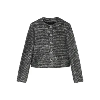 GUCCI Tweed Button-Up Jacket