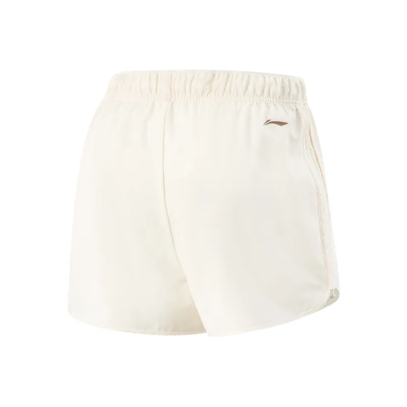 LiNing Fitness Series Sports Shorts Women's Ivory-1